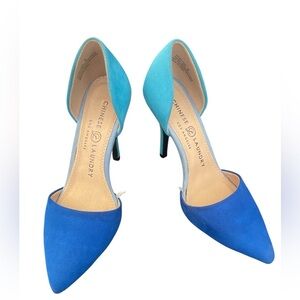 Chinese Laundry Vibrant Blue and Teal Heels size 6